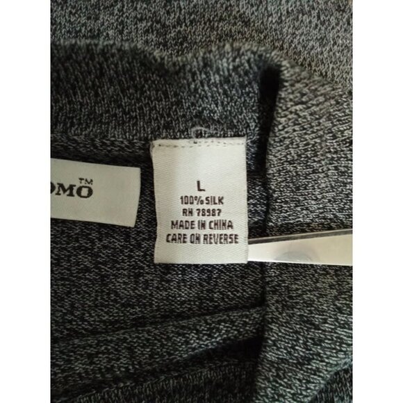Pronto Uomo Heather Gray Silk Crew Neck Sweater Sz L - Picture 6 of 7